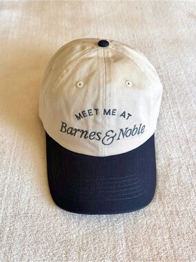 Barnes & Noble "Meet Me At Barnes & Noble" Two-Tone Baseball Cap - Beige & Navy